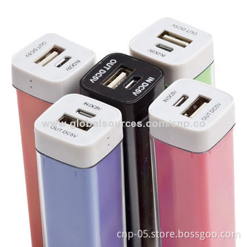 2,200mAh Pocket Power Banks with Lipstick Design, Sized 91 x 25 x 25mm